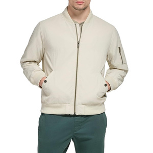 Chaqueta bomber de estilo callejero de nailon de alta calidad personalizada en blanco, chaqueta bomber hecha a medida de nailon y poliéster para hombre - Product Image 2