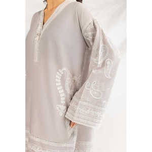 ชุดเซ็ตปักลายผ้าแคมบริกสไตล์โบฮีเมียน รุ่น IPST-77494 สำหรับผู้หญิง ผ้าชีฟอง ใส่ได้ถึงเข่า เหมาะสำหรับฤดูร้อน มีไซส์ XS ถึง L จำนวน 3 ชิ้น - Product Image 1