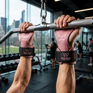 Wolson Industry Professional Gym <b>Weight</b> <b>Lifting</b> <b>Grips</b> Neoprene Material Hook Loop Closure Non-Slip for Pull Training Fitness - Product Image 3