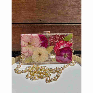 กระเป๋าคลัทช์เรซิ่นตกแต่งหลากสีสไตล์วินเทจสำหรับงานแต่งงานและงานเลี้ยงสำหรับผู้หญิง - Product Image 2