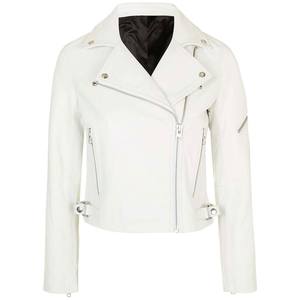 Chaqueta de Cuero Genuino al por Mayor para Mujer - Chaqueta de Motociclismo y Automovilismo de Cuero Genuino de Corte Ajustado - Product Image 3