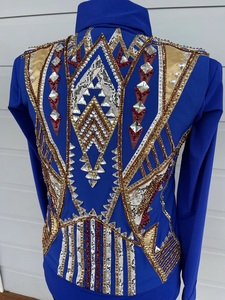 Veste de spectacle Western Custom Rodeo Queen Base bleue - Product Image 6
