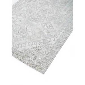 Konstrukt Beige & <b>Brown</b> Hand Loom <b>Wool</b> & Bamboo Silk Rug Medallion Pattern for Home Use-Model HWB-1001 - Product Image 2