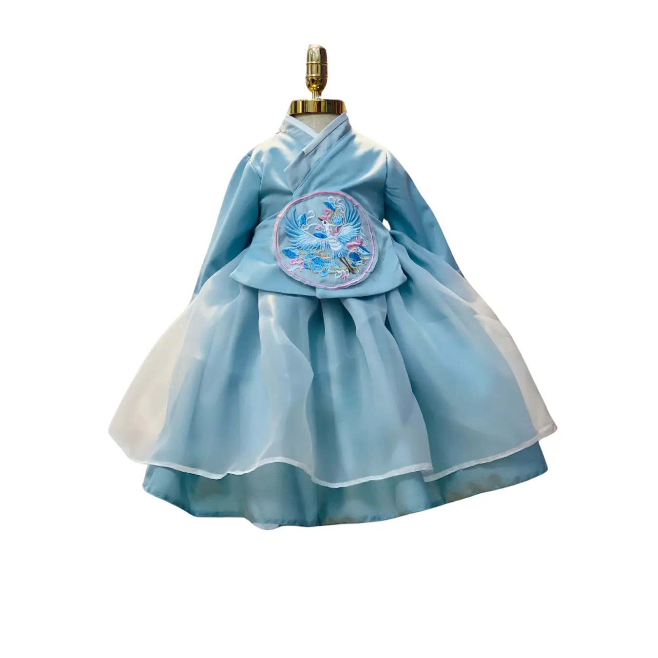 Hàn quốc thanh lịch chất lượng tốt cotton lụa Hanbok bé gái/trẻ em tùy chỉnh màu sắc buổi tối gown