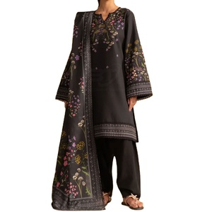 ชุดสلوارคามีซผ้าฝ้ายพรีเมียมจากปากีสถาน คอลเลคชั่นฤดูหนาว ชุดดีไซเนอร์สุดหรู ชุดสلوارคามีซปากีสถานสุดหรู - Product Image 1