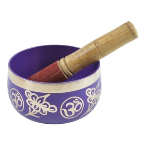 Bol chantant tibétain de couleur claire, idéal pour la maison, les fêtes, les mariages, bol de service avec un design personnalisé en métal solide disponible - Product Image 2