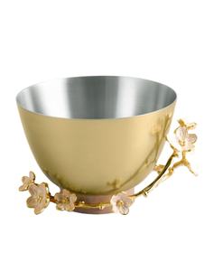 Cuenco clásico de flores de cerezo con cuchara para el hogar y el Hotel, tazón de fruta, decoración, acabado esmaltado, tazón de ensalada de acero inoxidable - Product Image 6