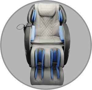 Fauteuil de massage avec inclinaison zéro gravité, commandes vocales, oscillation des mollets et trois rouleaux pour les pieds, moderne, de haute qualité, confortable - Product Image 6