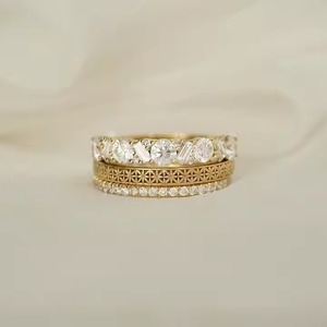 Luxury Handmade <b>Ring</b> 14k Gold Plated Sterling Silver Custom Made India Lab Grown Natural Diamond High Quality Weddings - Product Image 4