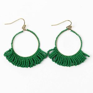 Pendientes de bordado con cuentas de semillas hechos a mano, personalizables, de diseño superior, al mejor precio de venta al por mayor desde India - Product Image 5