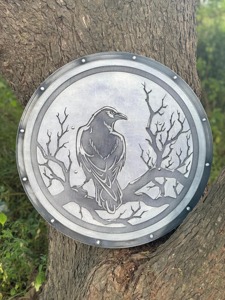 ของเล่นโล่กลมยุคกลางแบบแฮนด์เมดมีดไวกิ้งมีดสำหรับเล่นสนามรบดีไซน์ตามสั่ง - Product Image 3