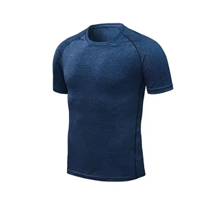 Camiseta deportiva de compresión de algodón 100% para hombre, ropa de gimnasio personalizada, camiseta de gimnasio lisa - Product Image 4