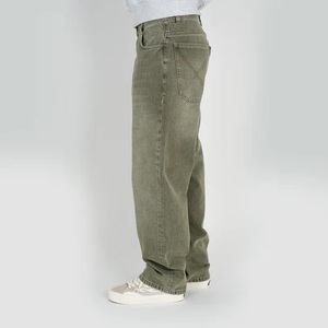 Jean baggy décontracté pour homme, coupe large, effet 3D, délavé, en coton, denim moyen - Product Image 3