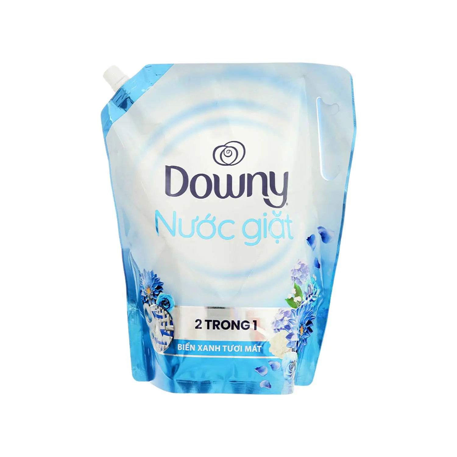 Dow-ny Aqua Fresh (kantong) cairan deterjen cucian 2kg, bahan kimia rumah tangga cairan deterjen ramah lingkungan untuk mesin cuci