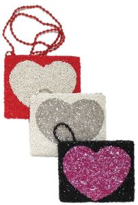 Monedero artesanal bordado con cuentas de semillas y cremallera, ligero y de forma cuadrada - Product Image 2