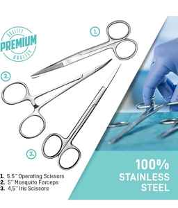 Kit de dissection biologique professionnelle de 16 pièces Instruments chirurgicaux de précision en acier avec étui de transport pour des dissections précises - Product Image 4