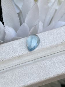 Superbe pierre de cabochons en forme de poire aigue-marine de couleur supérieure avec une pierre précieuse en vrac de bon lustre pour la fabrication de bijoux 2.39 carats - Product Image 3
