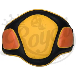 ファイトスポーツ用品中のボクシングムエタイベリーパッドのチェストガード最高のボクシングベリー合成皮革レザー