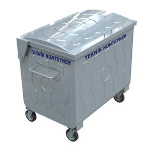 Contenedor de Basura Metálico Grande para Exteriores de 800 Litros, Fabricante Turco, Contenedor de Residuos de Acero Galvanizado para Calle - Product Image 3