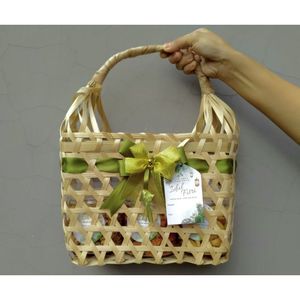 Panier en bambou naturel de haute qualité fabriqué à la main au Vietnam avec la meilleure qualité - Product Image 3