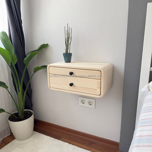 Mesita de Noche Flotante Moderna, Mesa Auxiliar de Pared, Estante Flotante Delgado de Madera, Almacenamiento Ecológico para Sala de Estar y Dormitorio - Product Image 2