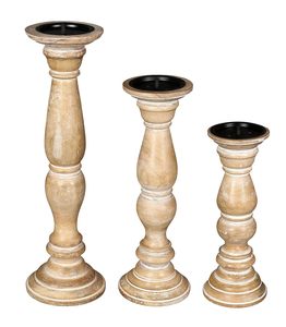 Bougeoir en fer rustique écologique Design classique en bois Inde pour la décoration de la maison Hôtels de ferme Mariages Décor de Pâques - Product Image 1