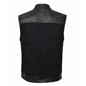 Gilet en cuir sans manches personnalisable de haute qualité, col rond, style streetwear, respirant, vêtements d'extérieur pour hommes pour l'hiver - Product Image 2