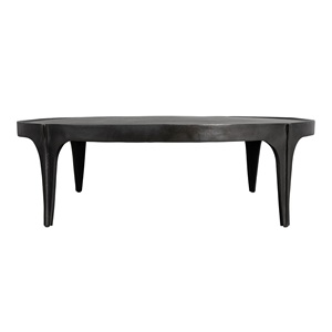 Mesa de Centro de Aluminio Plegable Hecha a Mano con Diseño Simple y Creativo, Moderna para Uso en Interiores con Acabado Negro, Muebles para Sala de Estar - Product Image 1