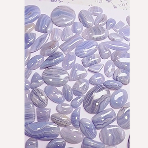 Lote de 128 piezas de ágata de encaje azul Natural 12mm 41mm cabujón de pera ovalada 2495cts 200USD ventas en EE. UU. Piedras preciosas sueltas cabina elegante - Product Image 2