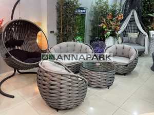 Juego de sofás de cuerda de jardín Annapark para Patio Veranda, hogar, jardín, Villa, Hotel, muebles de jardín tejidos hechos en Turquía - Product Image 3