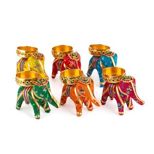 Portavelas de elefante de material reciclado hecho a mano para Navidad, Diwali, bodas y decoración del hogar - Product Image 6