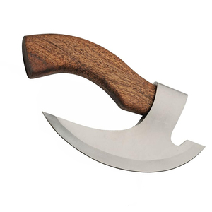 Mini hacha de pizza directa de fábrica, cortador de pizza, hoja pequeña de acero inoxidable con mango de madera para tienda de regalos y uso en la cocina - Product Image 5