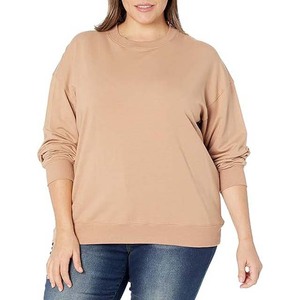 Sweat femme de qualité supérieure léger respirant solide sweat goutte épaule Streetwear pulls décontractés - Product Image 1