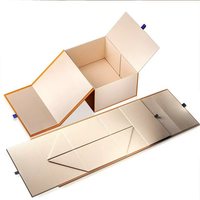 Boîtes cadeaux pliables en papier noir mat rigides avec fermeture magnétique personnalisée