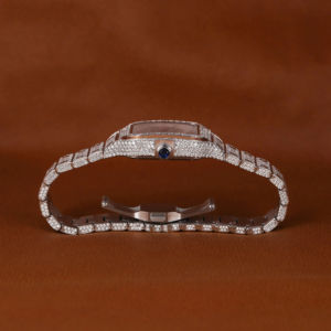 Montres de luxe tendance hip-hop de haute qualité, serties de diamants, montres en or blanc personnalisées, quartz, diamants ronds en moissanite pour hommes - Product Image 2