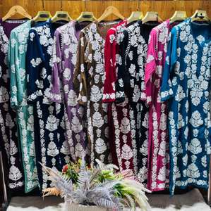 Premium Lucknowi Chikankari Modal <b>Kurti</b> with Super Heavy Embroidery Paired with White Rayon Plazo Ideal for Festive Party Wear - Product Image 6