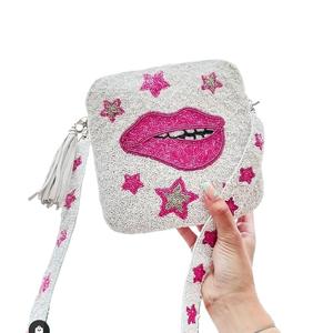 กระเป๋าคลัทช์กล่องปักลูกปัดแนวอินเดียพร้อมสายคล้องลูกปัดทำมือสำหรับผู้หญิงดีไซน์ตามสั่ง - Product Image 6