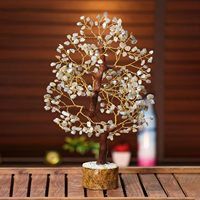 Vente en gros d'arbre labradorite 300 puces fait à la main cristal bonsaï fortune argent décoration de la maison bonne chance pierre cadeau nouvel an souvenir