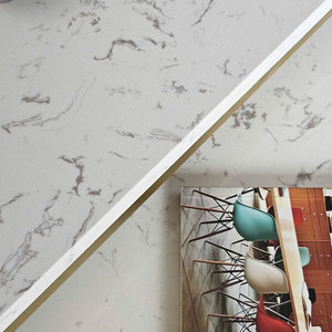 Modern Farmhouse Double <b>Sofa</b> <b>Table</b> with Stone Top and Iron Frame Nesting Movable Side <b>Table</b> for Entry or Living Room TT68219 - Product Image 6