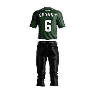 Custom slow pitch green black color baseball uniform jerseys youth <b>men</b> New Light <b>Weight</b> Comfortable Baseball Uniform - Product Image 4
