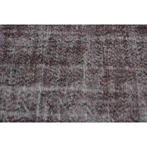 พรมวินเทจขนาด 3.5x8.6 ฟุต พรมตุรกี พรมลายตารางสีเทา - Product Image 5