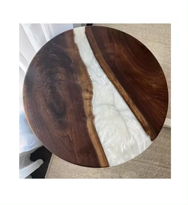 Juego de Posavasos de Resina Epoxi en Oferta, 4 Piezas, Diseño Moderno y Lujoso, Personalizado, Duradero, Pintado, Color Natural, Patrón Alfabético, para Bodas - Product Image 1