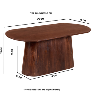 โต๊ะรับประทานอาหารไม้เนื้อแข็ง6-8ที่นั่งแบบโมเดิร์นของโนแลนสำหรับอพาร์ทเมนต์และโรงแรม - Product Image 6