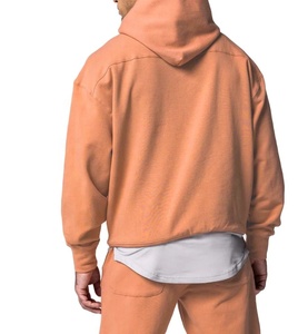 Sweat à capuche en molleton écologique de haute qualité, coupe classique, streetwear, logo personnalisé brodé, sweats à capuche pour hommes, polyester confortable - Product Image 4