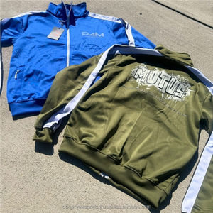 Vêtements de sport personnalisés en polyester coupe-vent à fermeture éclair imperméable pour hommes joggers à capuche et sweat-shirts légers - Product Image 5