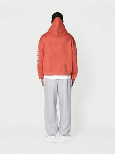 Sweat à capuche baggy unisexe de haute qualité OEM Vintage élégant 100% coton Logo personnalisé fermeture éclair hiver Streetwear thermique sans cordon de serrage pour - Product Image 2