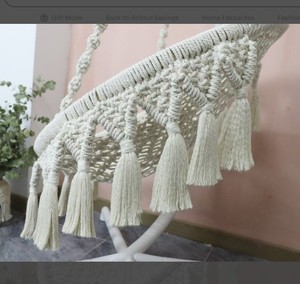 Chaise suspendue en macramé/en espagnol chaise suspendue en macramé bien, vous n'avez besoin que de connaissances de base - Product Image 2