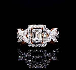 Zircon Diamond Moissanite Wedding Fine Fashion Rose Gold Anillos casuales para damas para cualquier ocasión - Product Image 1