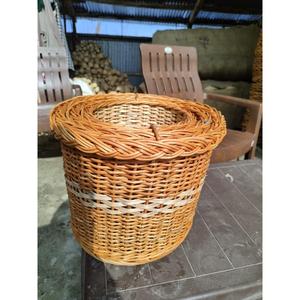 Pot de seau en bambou naturel pour fleurs et plantes pour la décoration de la maison de jardin et les cadeaux de bookmakers Artisanat artisanal - Product Image 2