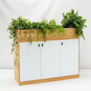 Rubber Wood Office <b>Desk</b> Cabinet for Living Room Organization THS68044 - Product Image 1